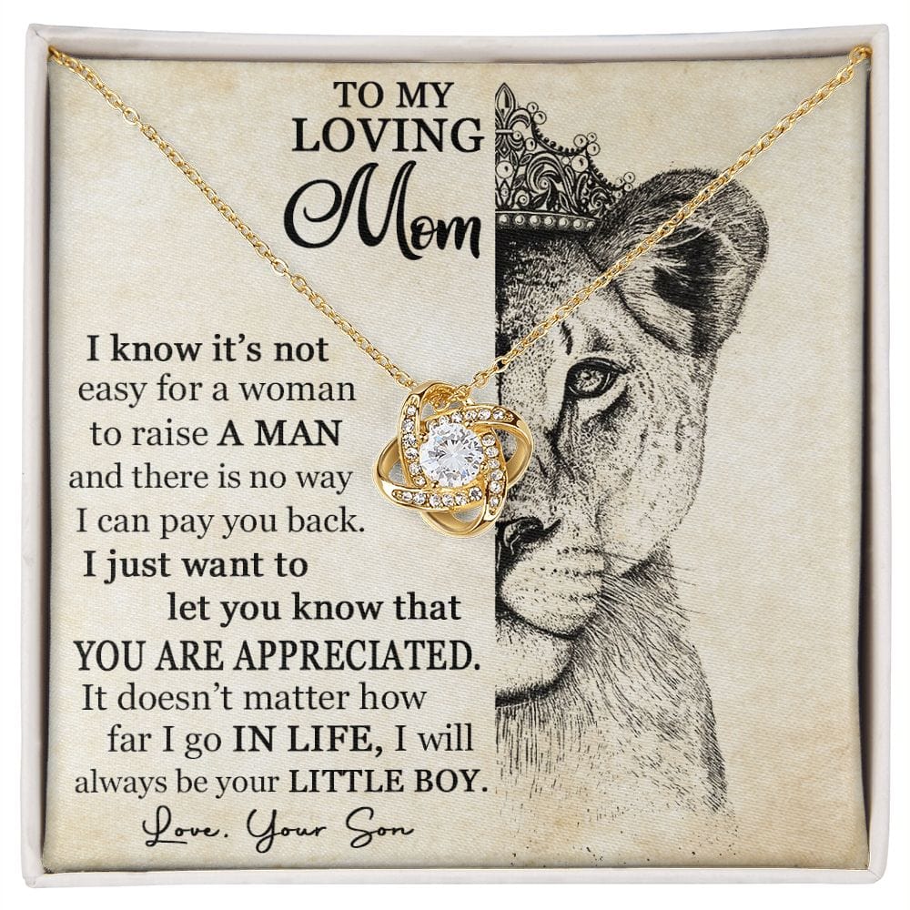 You Are Appreciated, Love Knot Necklace