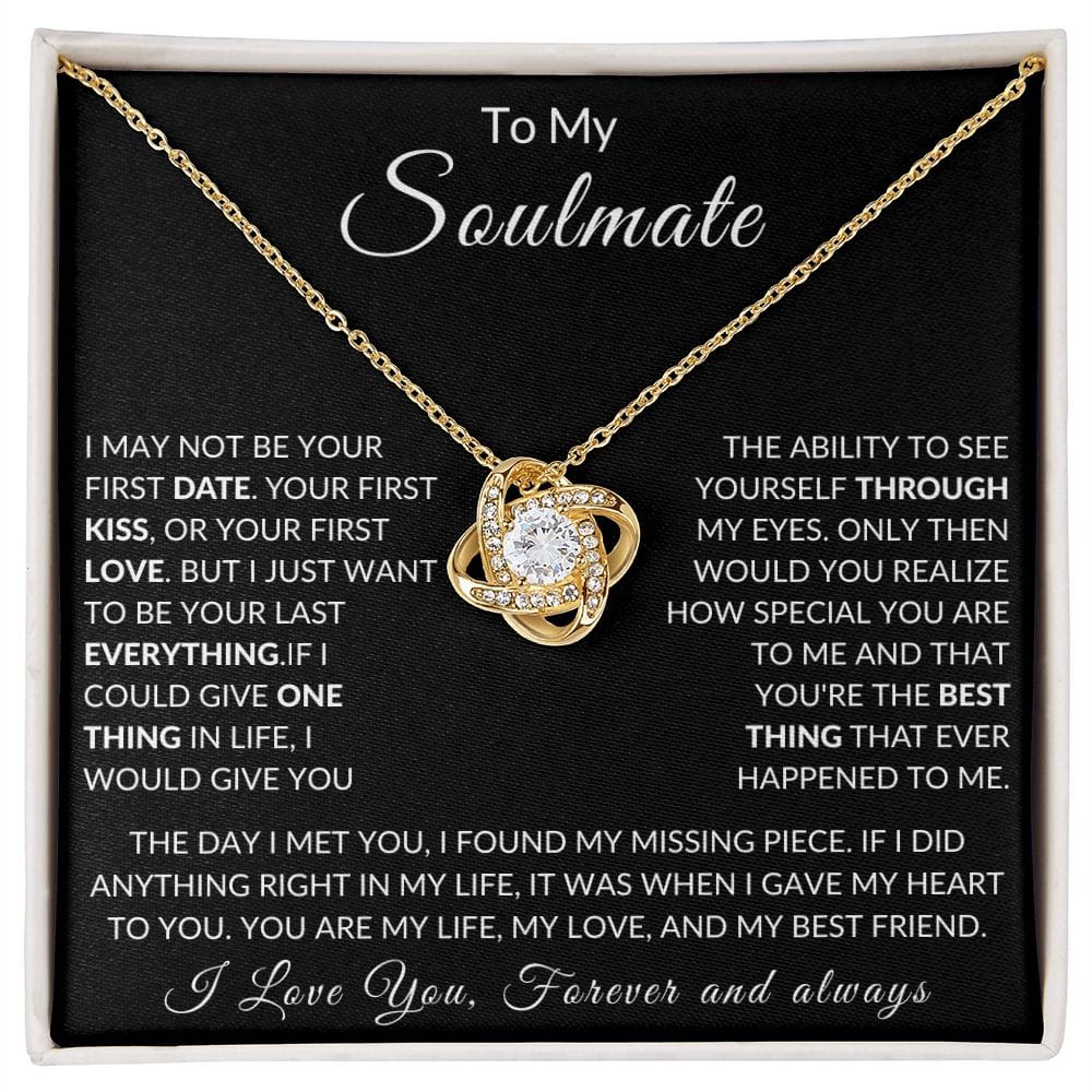 To My Soulmate, Love Knot Necklace