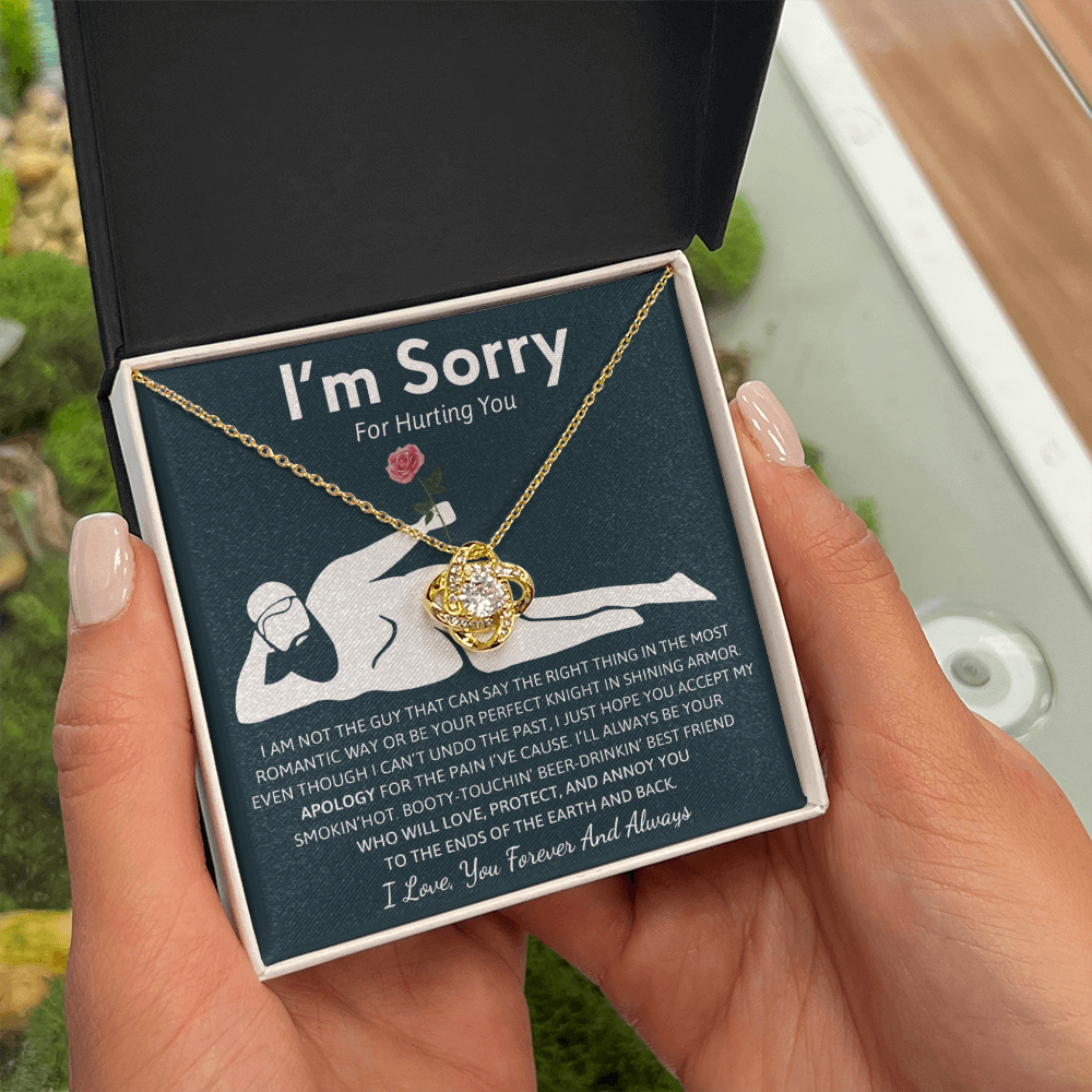 Humorous "I'm Sorry" Gift for Wife/Girlfriend - Love Knot Neacklace