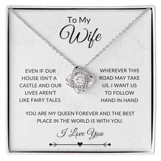 To My Wife, Love Knot Necklace