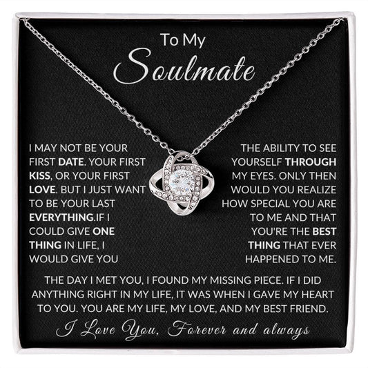 To My Soulmate, Love Knot Necklace