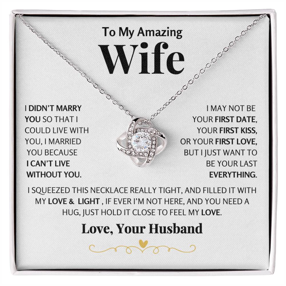 I May Not Be Your First Date, Love Knot Necklace