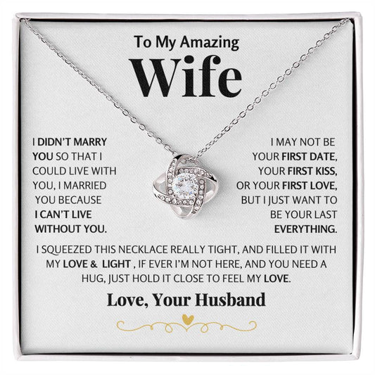 I May Not Be Your First Date, Love Knot Necklace