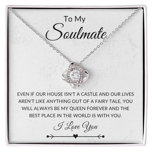 To My Soulmate, Love Knot Necklace