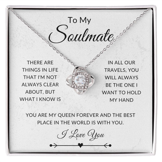 To My Soulmate, Love Knot Necklace