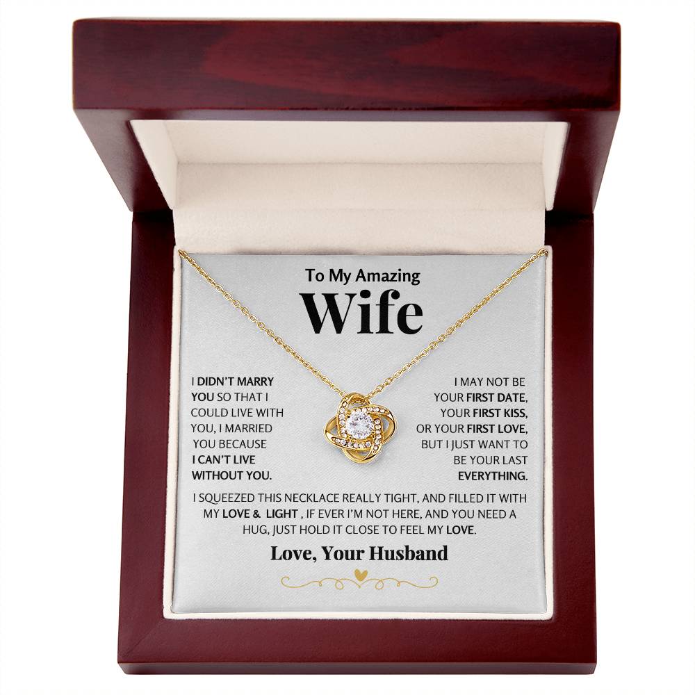 I May Not Be Your First Date, Love Knot Necklace