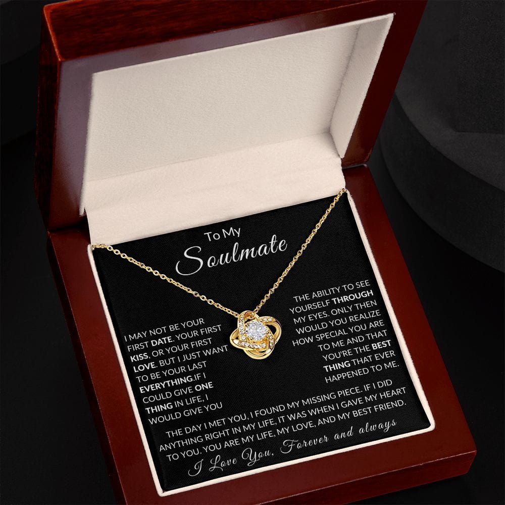 To My Soulmate, Love Knot Necklace