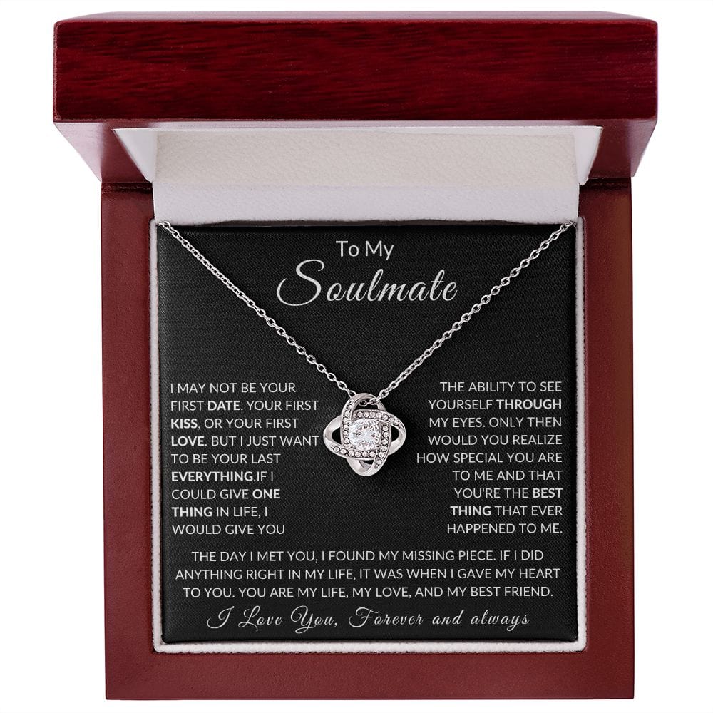 To My Soulmate, Love Knot Necklace