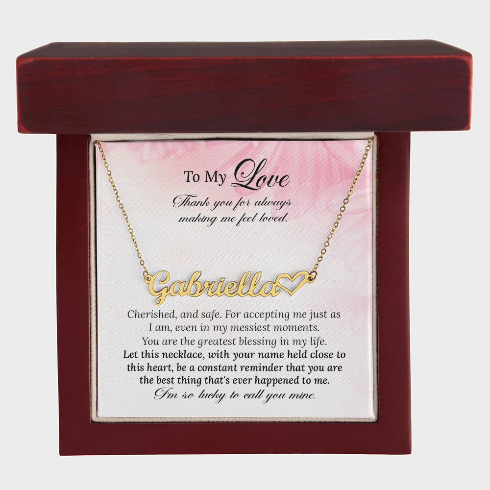 Gift for Wife, Girlfriend, Soulmate - Custom Heart Necklace