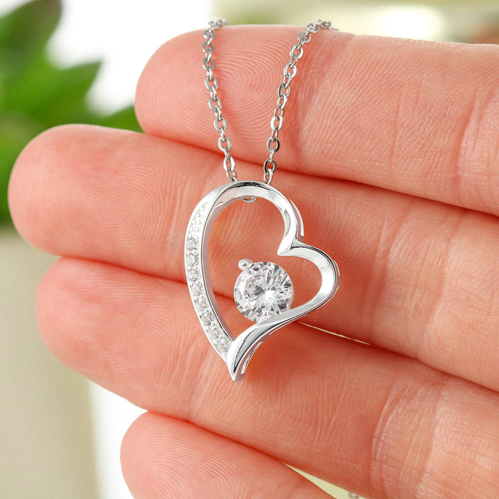 To My Mom Forever Love Necklace - "To Me You Are The World" Gift from Son