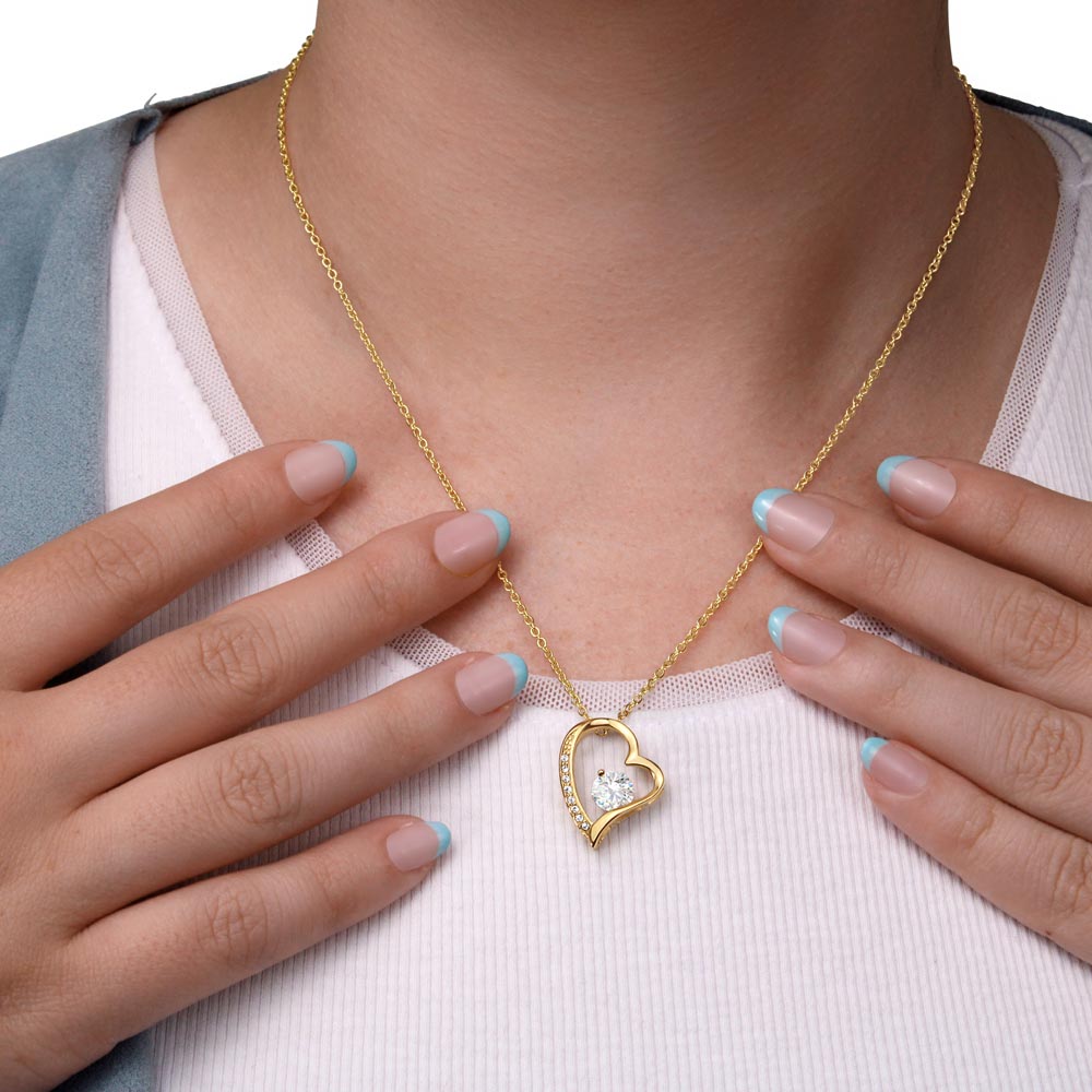 To My Mom Forever Love Necklace - "To Me You Are The World" Gift from Son