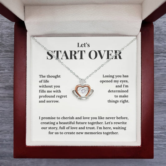 "Let's Start Over" Luxe Crown Necklace - The "You Are My Queen" Apology Gift for Her