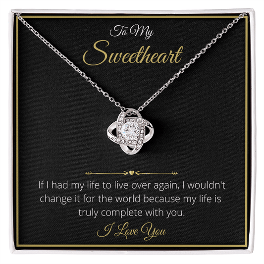 If I Had To Change My Life Over Again - Love Knot Necklace
