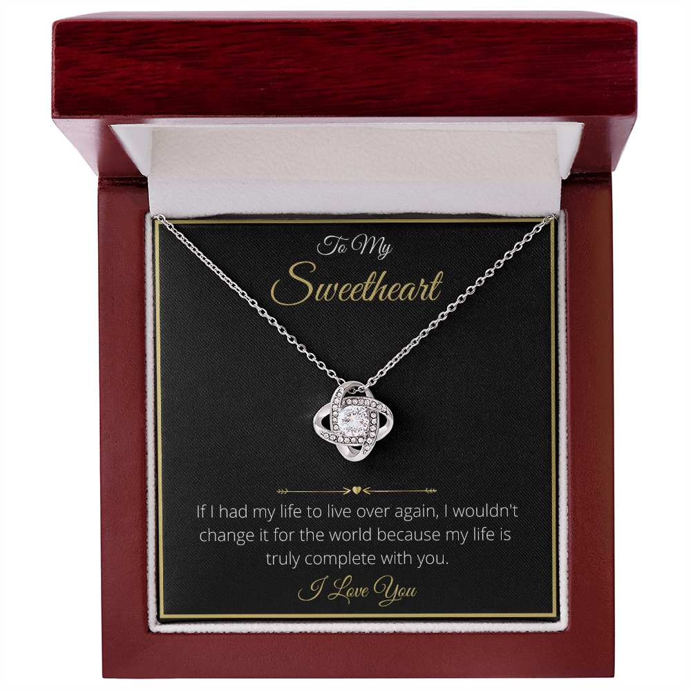If I Had To Change My Life Over Again - Love Knot Necklace