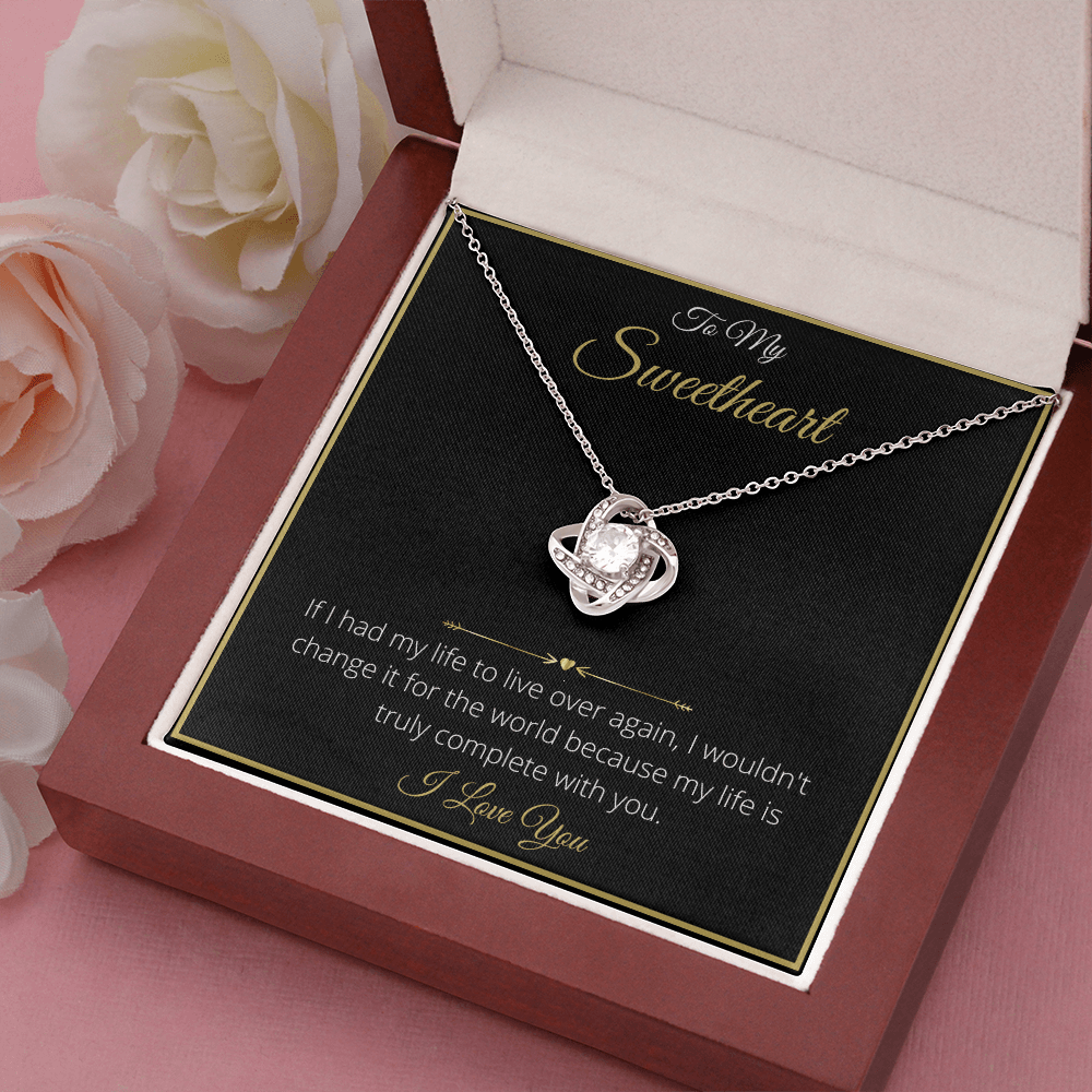 If I Had To Change My Life Over Again - Love Knot Necklace