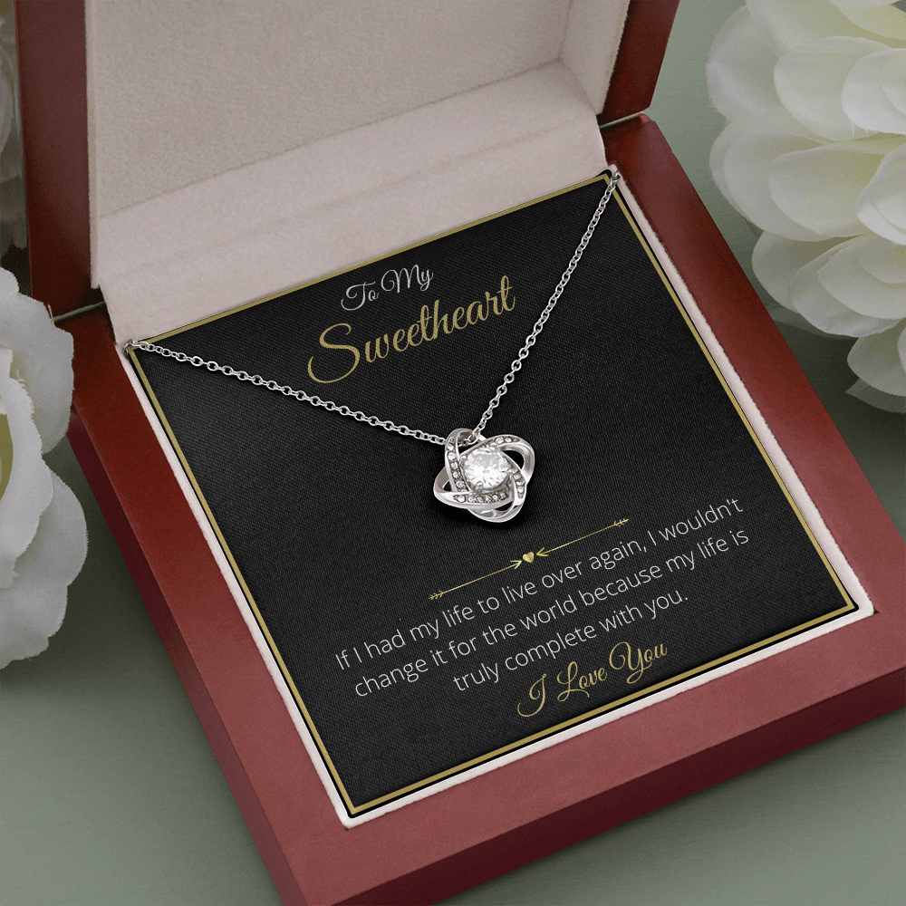 If I Had To Change My Life Over Again - Love Knot Necklace