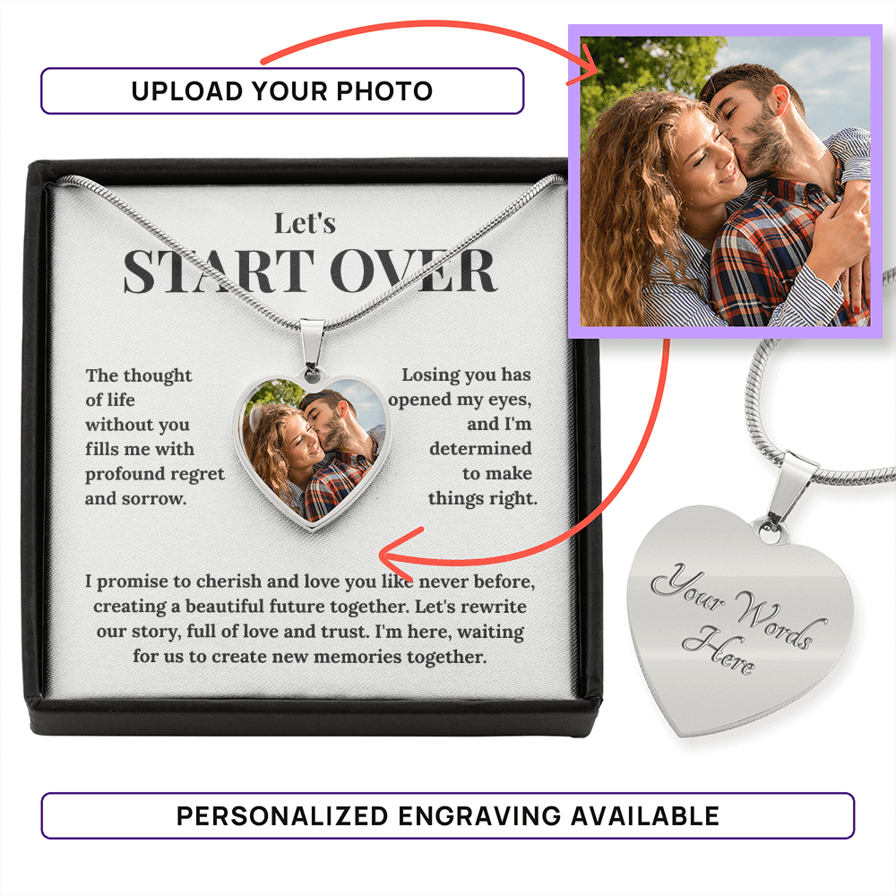 "Remember Us" Photo Necklace - Romantic Reconciliation Gift to Win Her Back