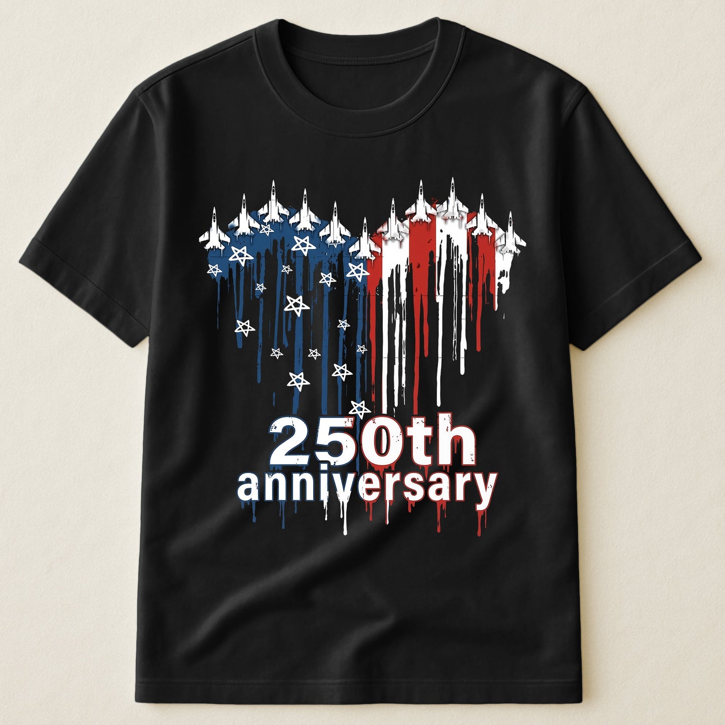 250th Anniversary Jet Fighter Heart USA - Shirt