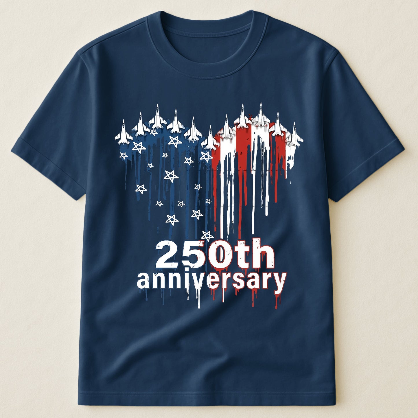 250th Anniversary Jet Fighter Heart USA - Shirt