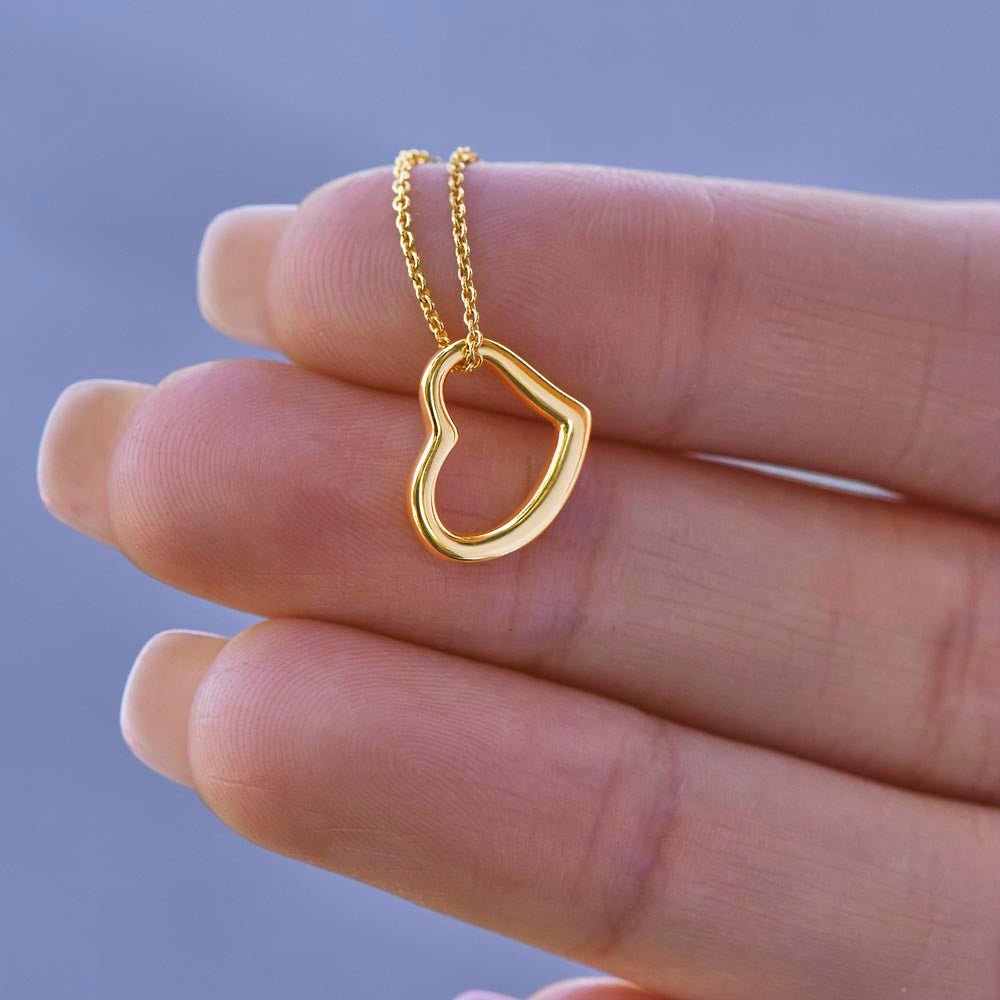 Elegant Heart Necklace for Wife - Minimalist Jewelry Gift, Anniversary or Birthday