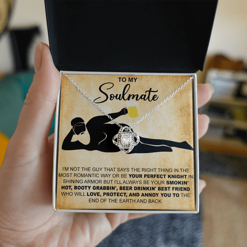 Funny Gift for Your Soulmate-Love Knot Necklace-To My Smokin' Hot Soulmate