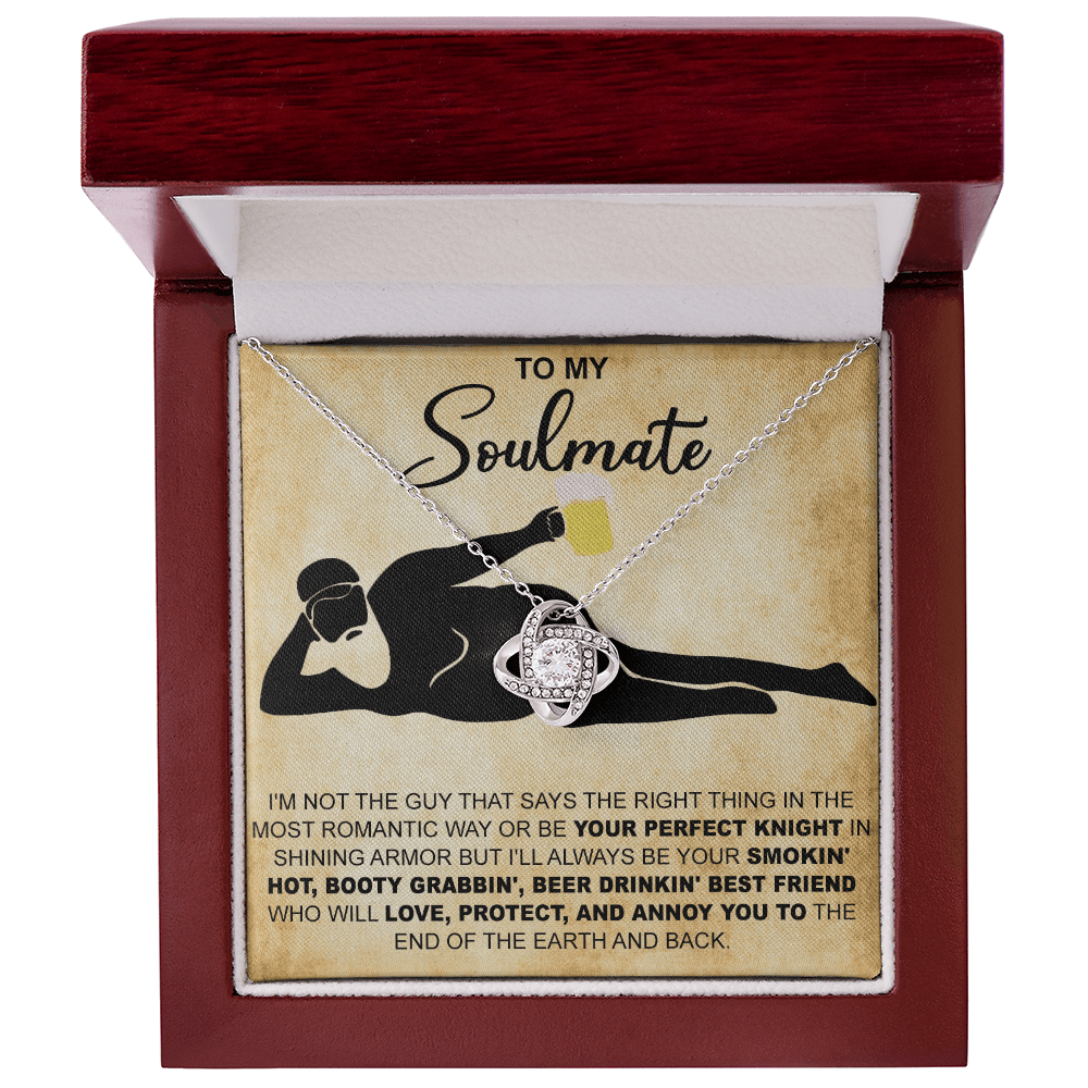 Funny Gift for Your Soulmate-Love Knot Necklace-To My Smokin' Hot Soulmate