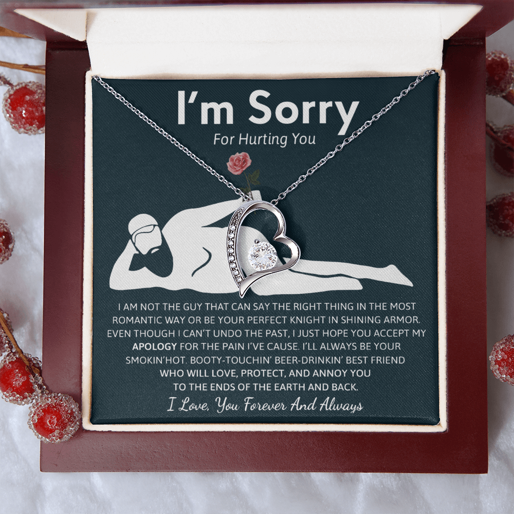Humorous "I'm Sorry" Gift for Wife/Girlfriend - Forever Love Neacklace