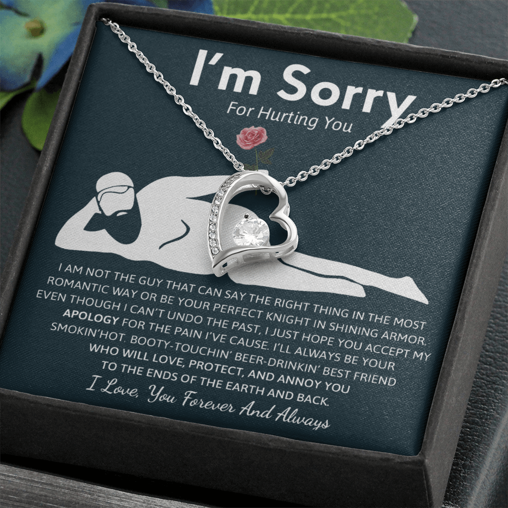 Humorous "I'm Sorry" Gift for Wife/Girlfriend - Forever Love Neacklace