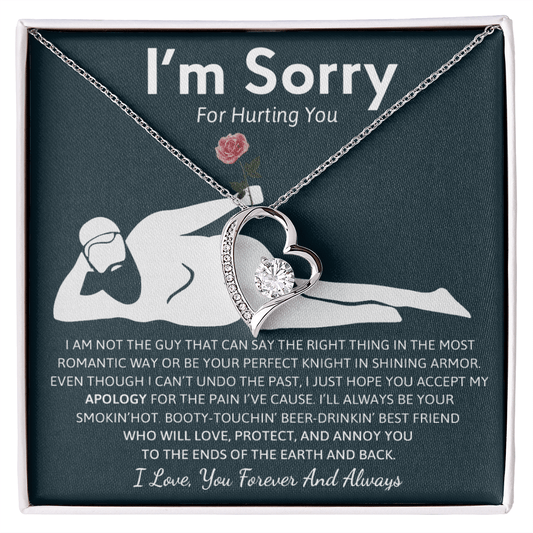 Humorous "I'm Sorry" Gift for Wife/Girlfriend - Forever Love Neacklace