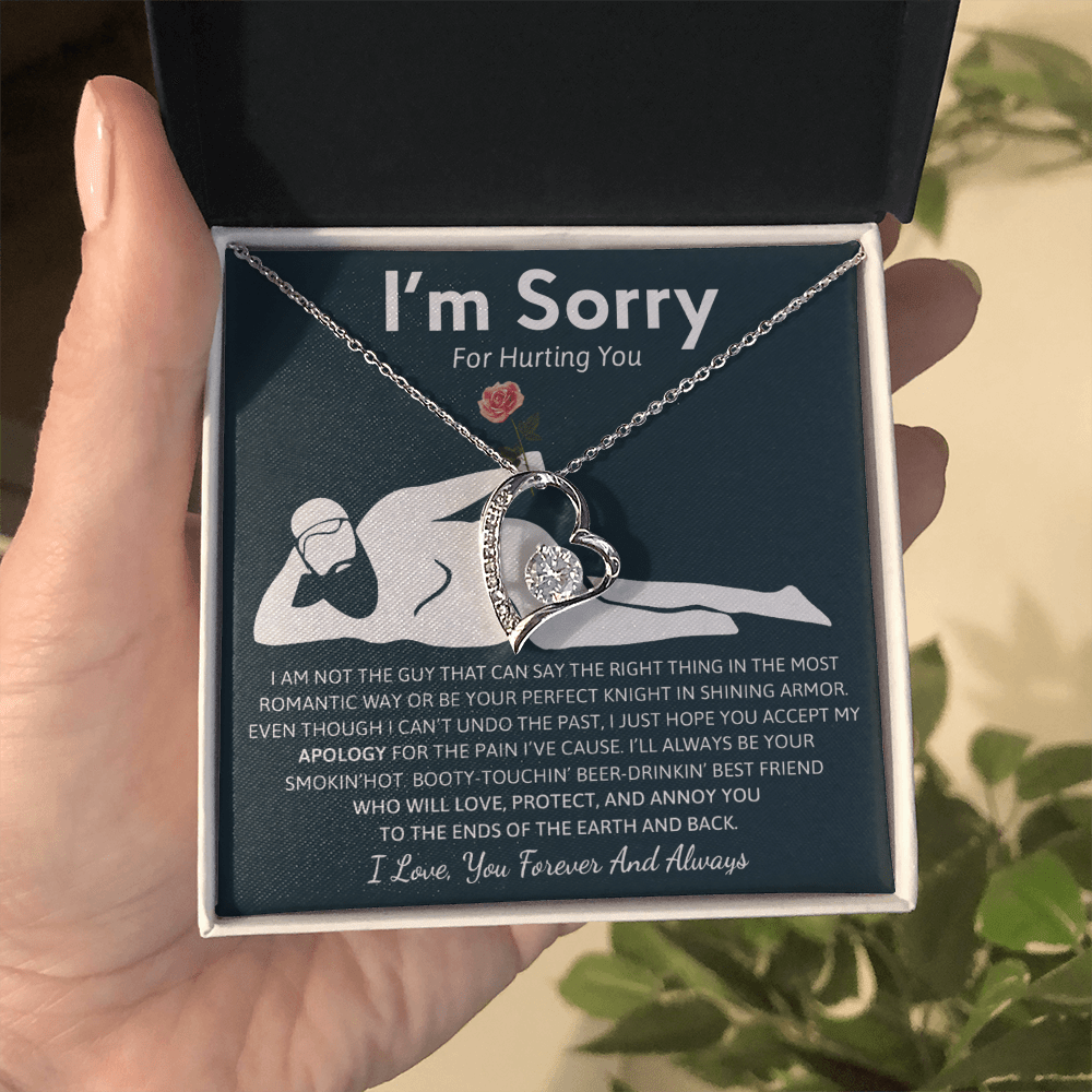 Humorous "I'm Sorry" Gift for Wife/Girlfriend - Forever Love Neacklace