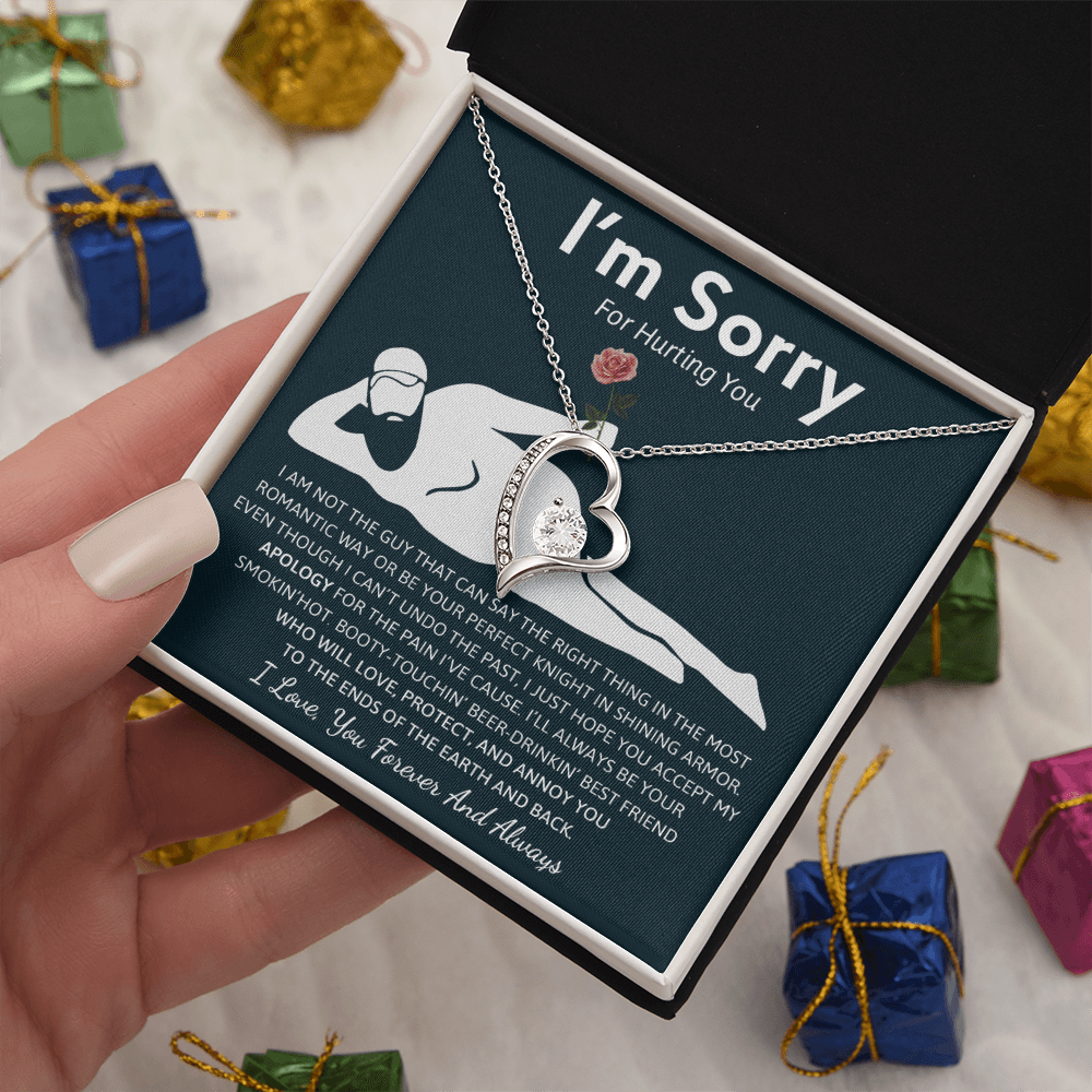 Humorous "I'm Sorry" Gift for Wife/Girlfriend - Forever Love Neacklace