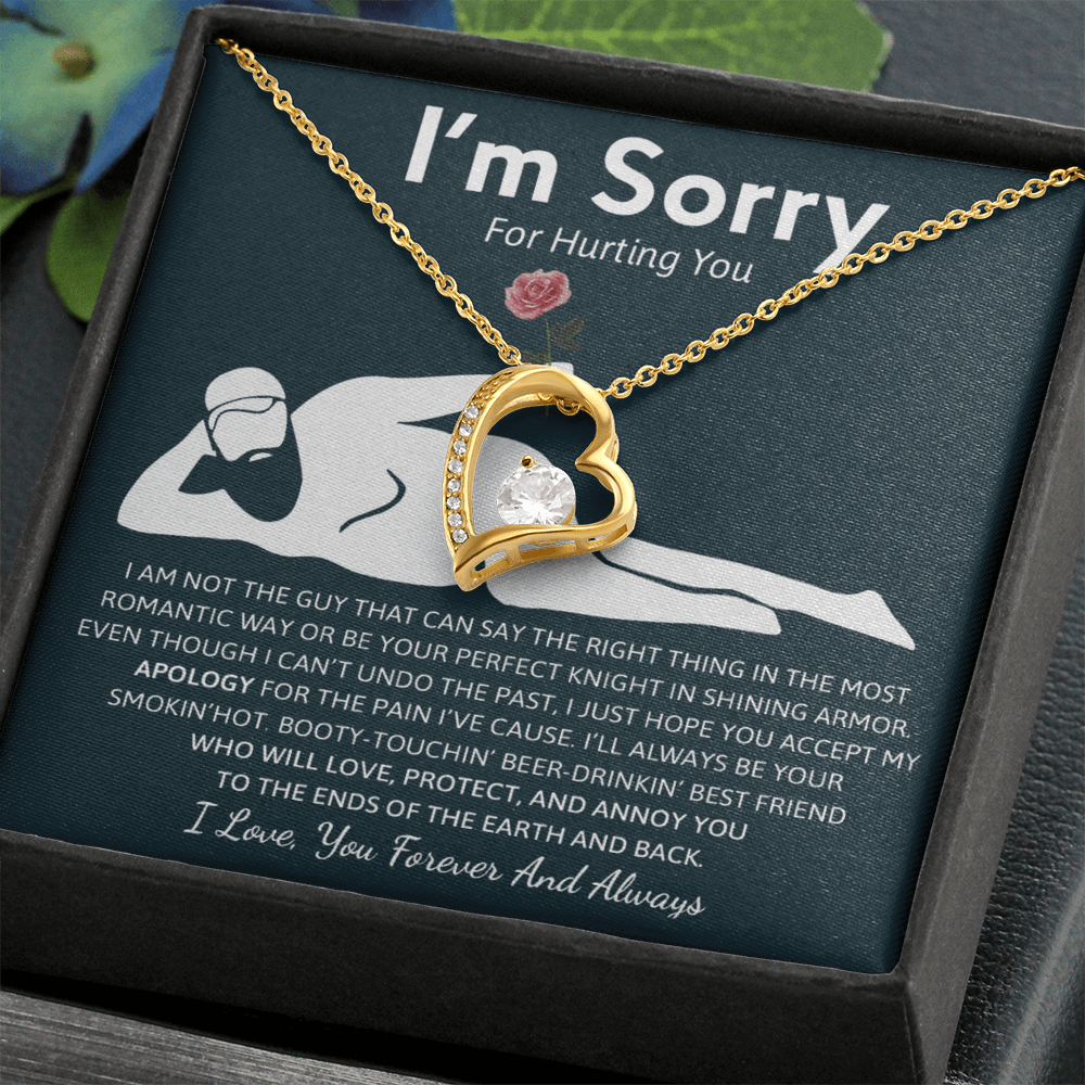 Humorous "I'm Sorry" Gift for Wife/Girlfriend - Forever Love Neacklace