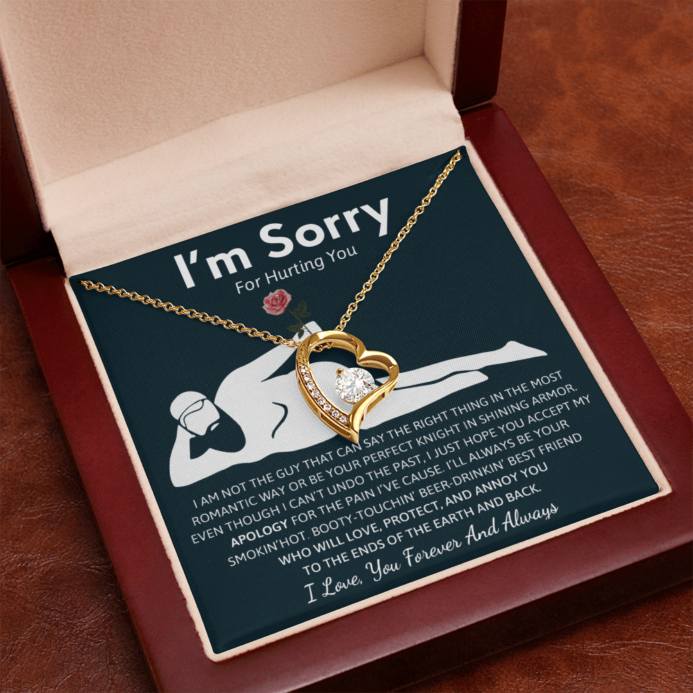 Humorous "I'm Sorry" Gift for Wife/Girlfriend - Forever Love Neacklace
