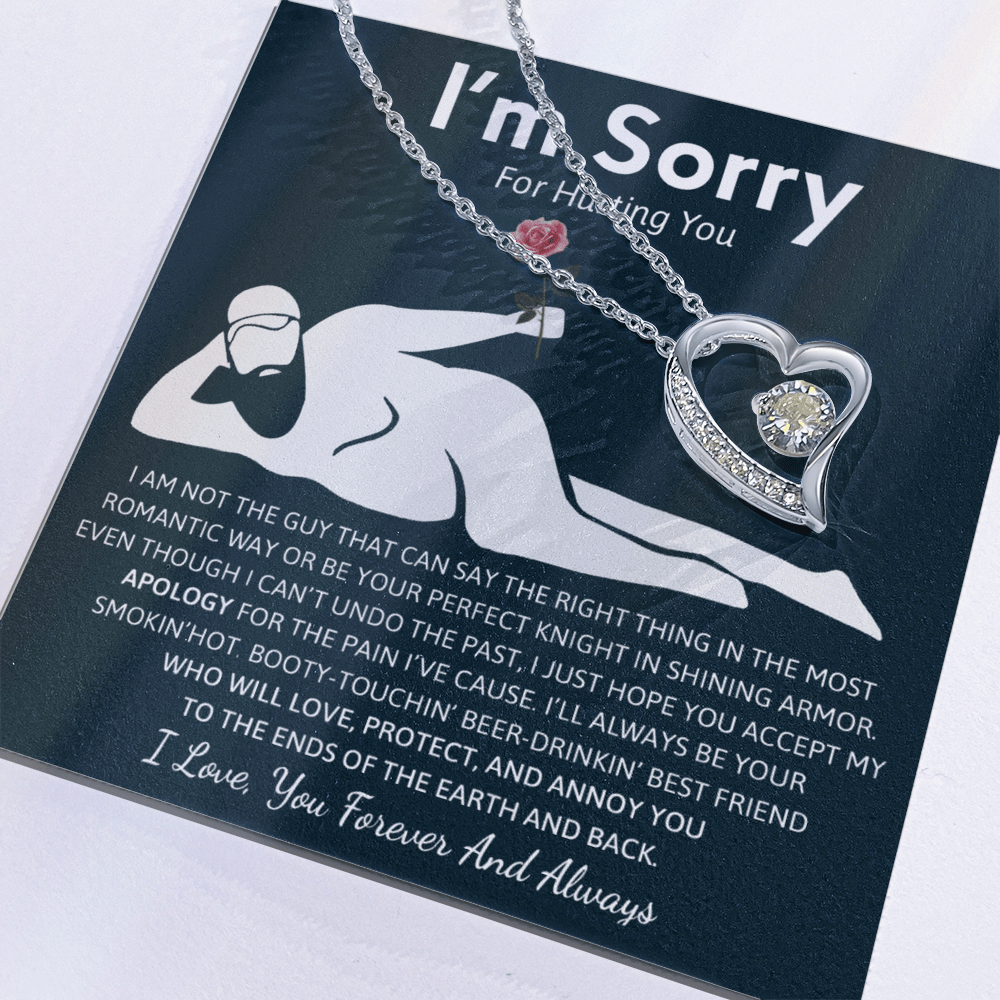 Humorous "I'm Sorry" Gift for Wife/Girlfriend - Forever Love Neacklace