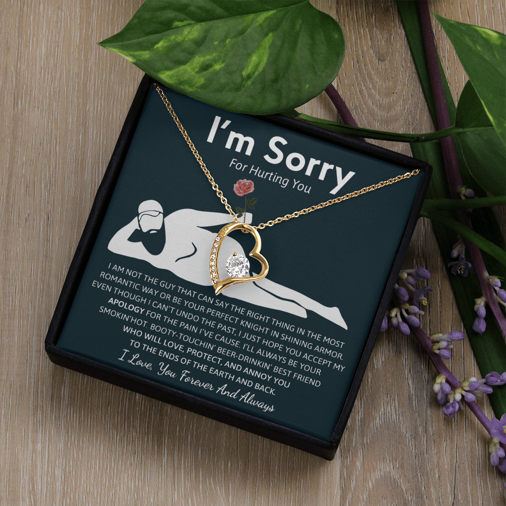 Humorous "I'm Sorry" Gift for Wife/Girlfriend - Forever Love Neacklace