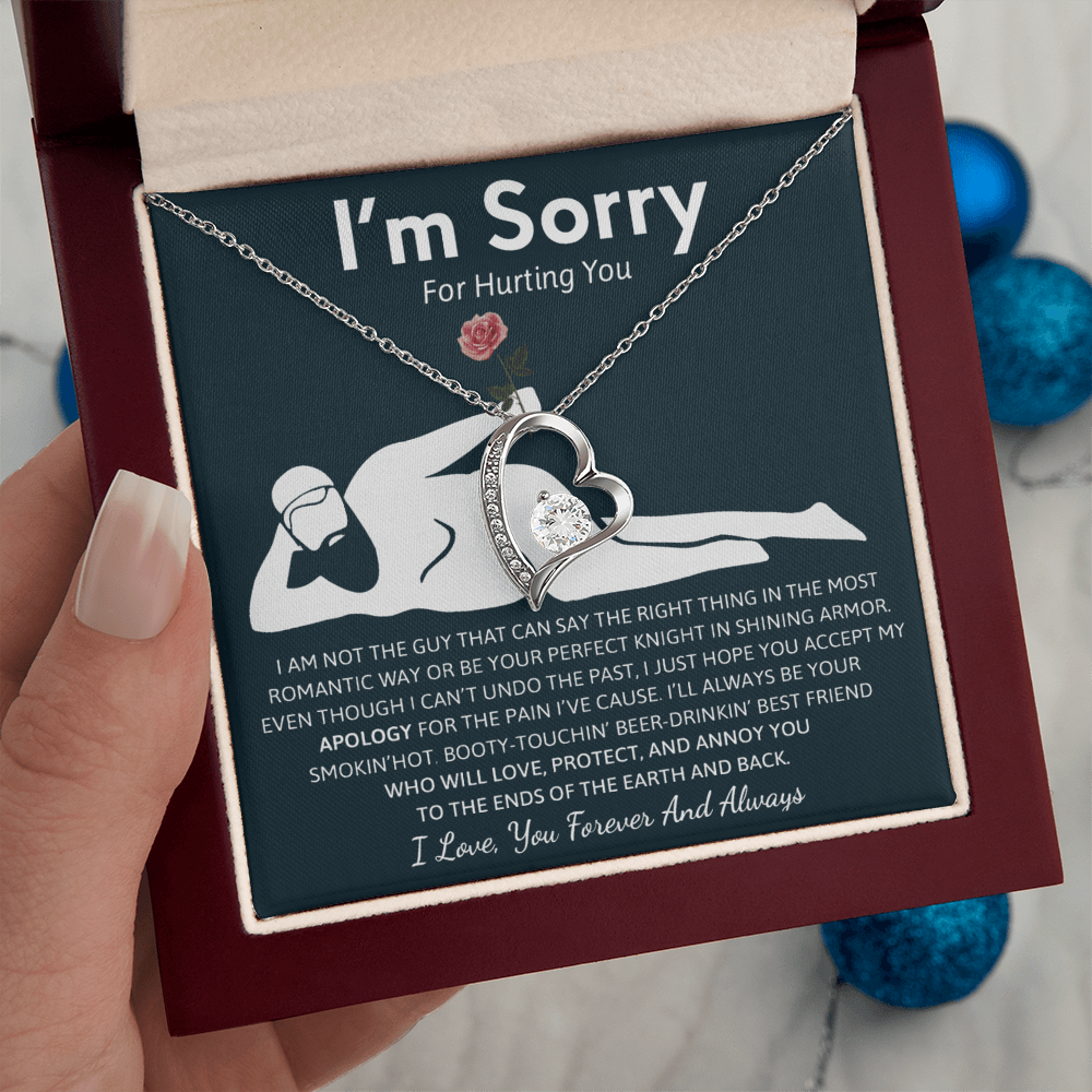 Humorous "I'm Sorry" Gift for Wife/Girlfriend - Forever Love Neacklace