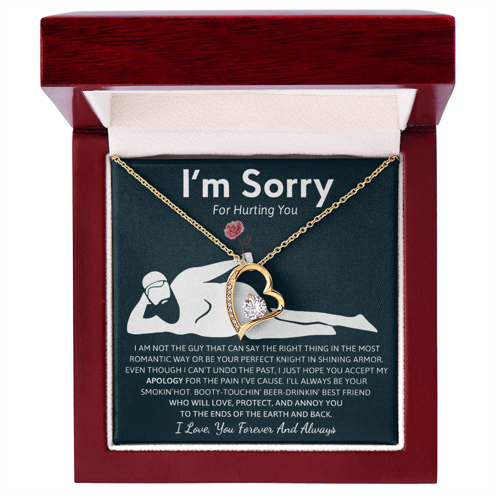 Humorous "I'm Sorry" Gift for Wife/Girlfriend - Forever Love Neacklace