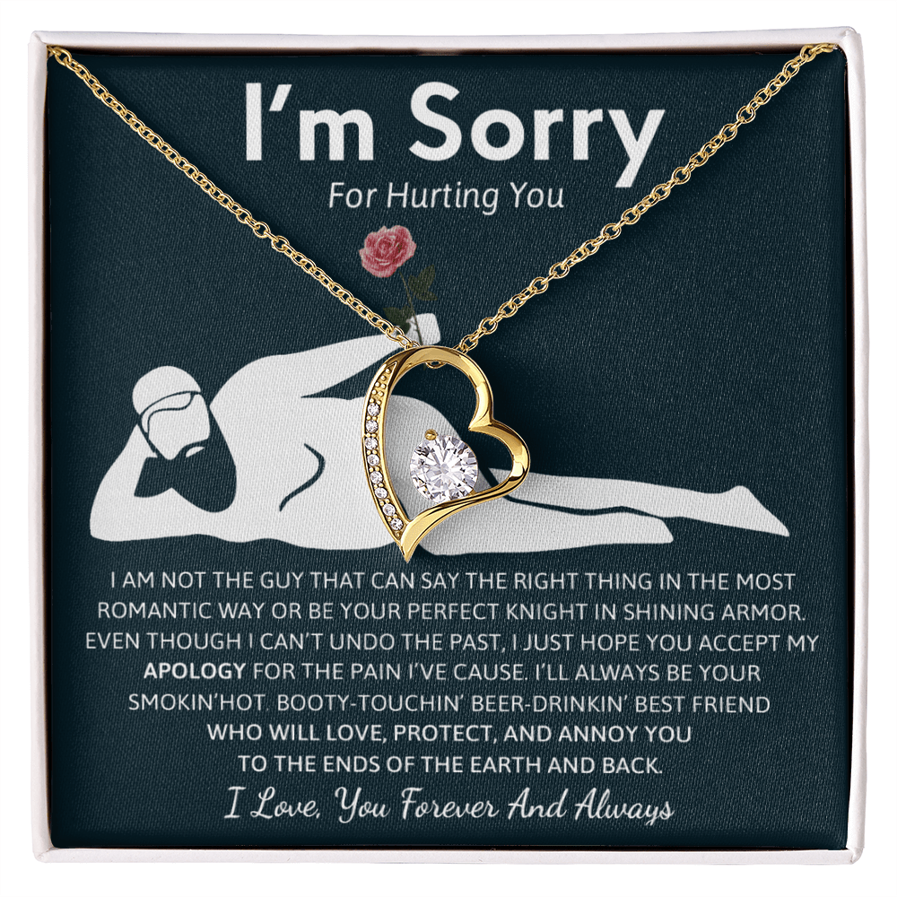 Humorous "I'm Sorry" Gift for Wife/Girlfriend - Forever Love Neacklace