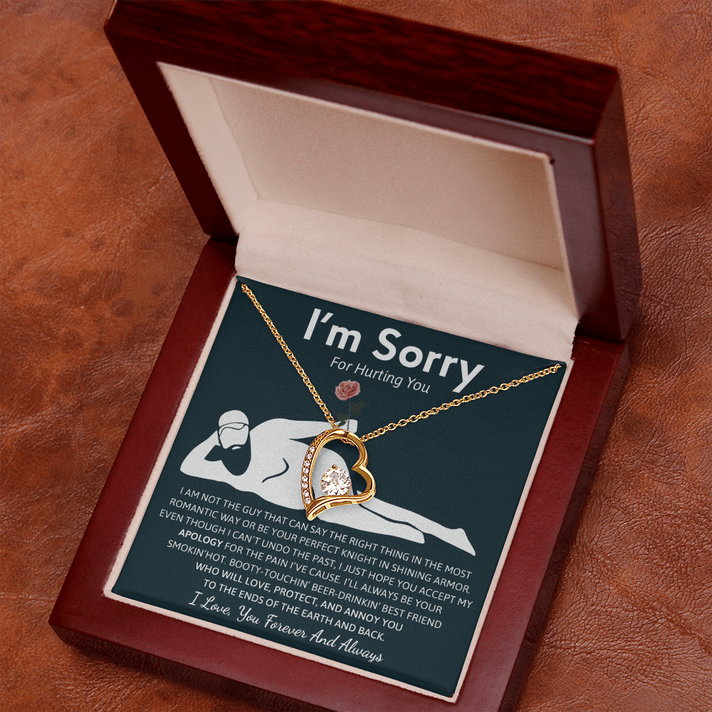 Humorous "I'm Sorry" Gift for Wife/Girlfriend - Forever Love Neacklace