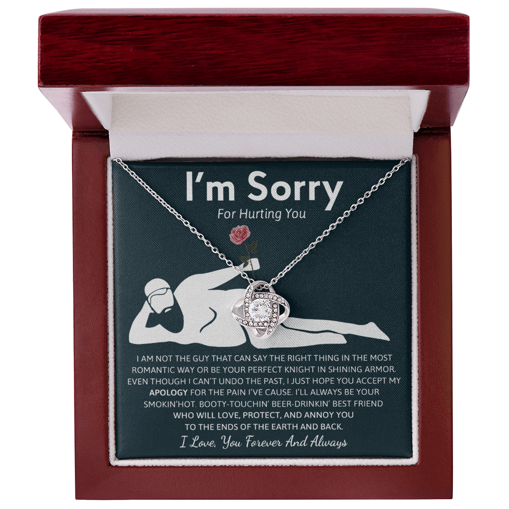 Humorous "I'm Sorry" Gift for Wife/Girlfriend - Love Knot Neacklace