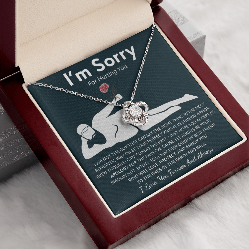 Humorous "I'm Sorry" Gift for Wife/Girlfriend - Love Knot Neacklace