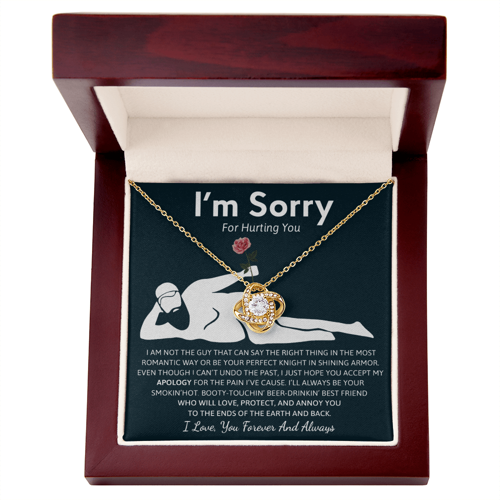 Humorous "I'm Sorry" Gift for Wife/Girlfriend - Love Knot Neacklace