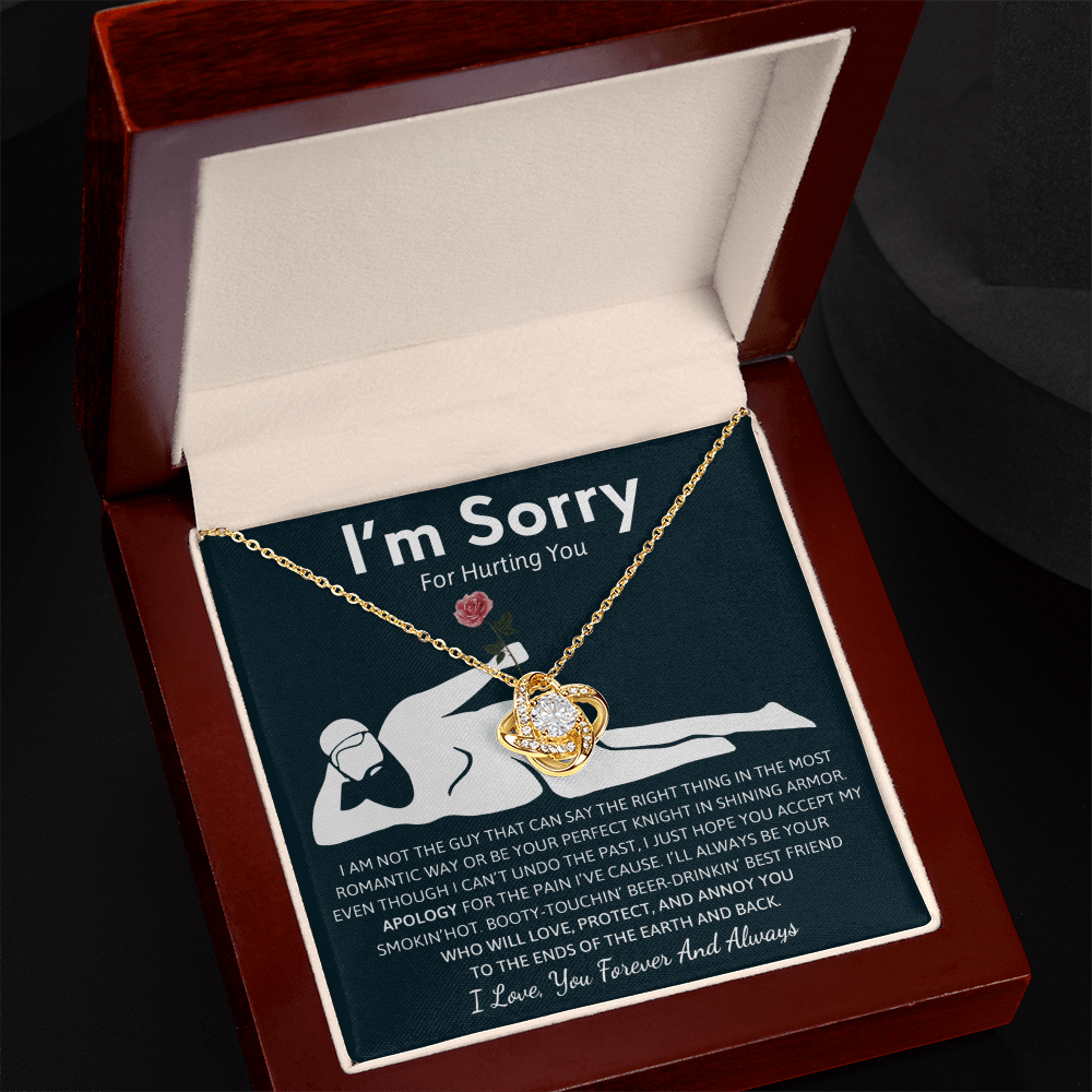Humorous "I'm Sorry" Gift for Wife/Girlfriend - Love Knot Neacklace