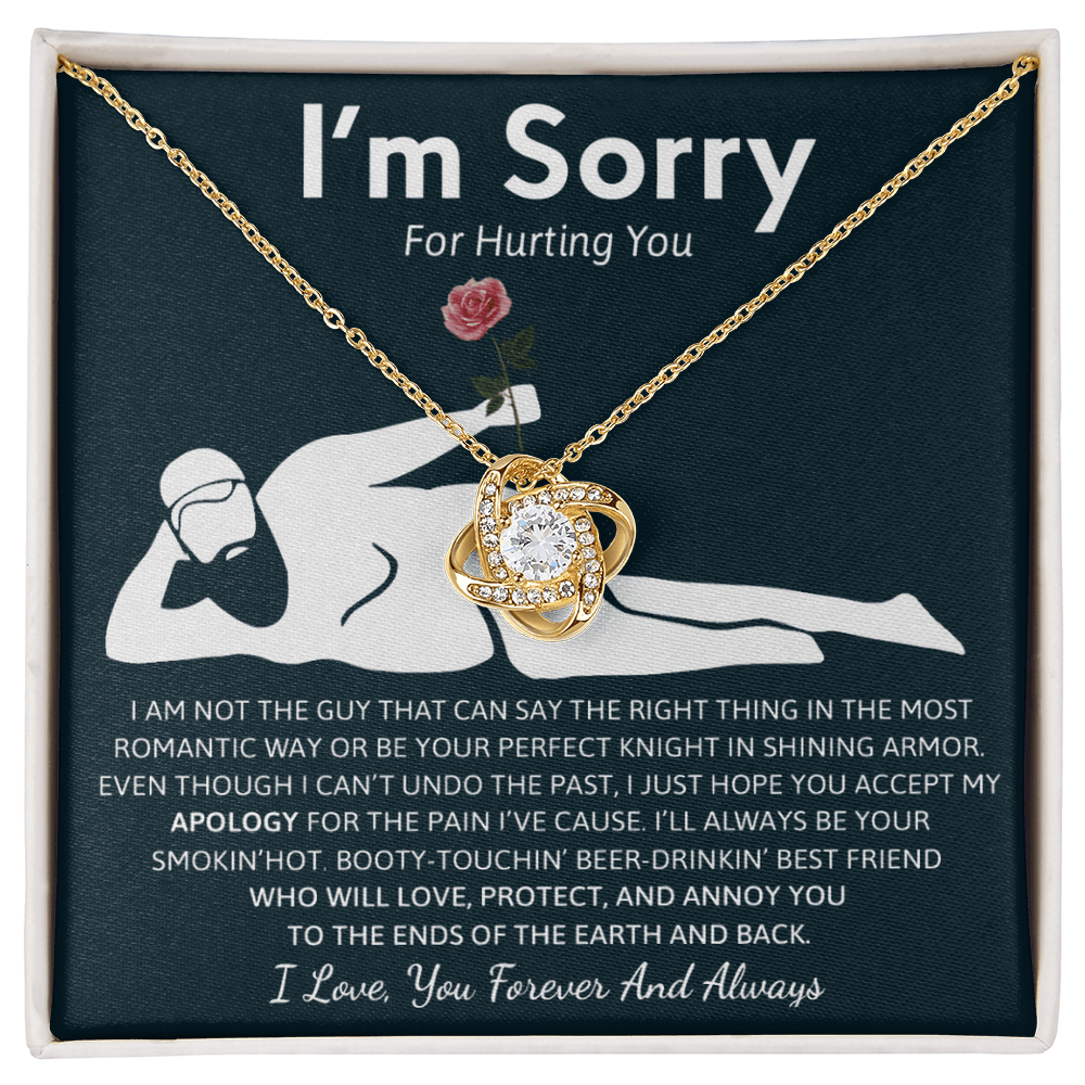 Humorous "I'm Sorry" Gift for Wife/Girlfriend - Love Knot Neacklace