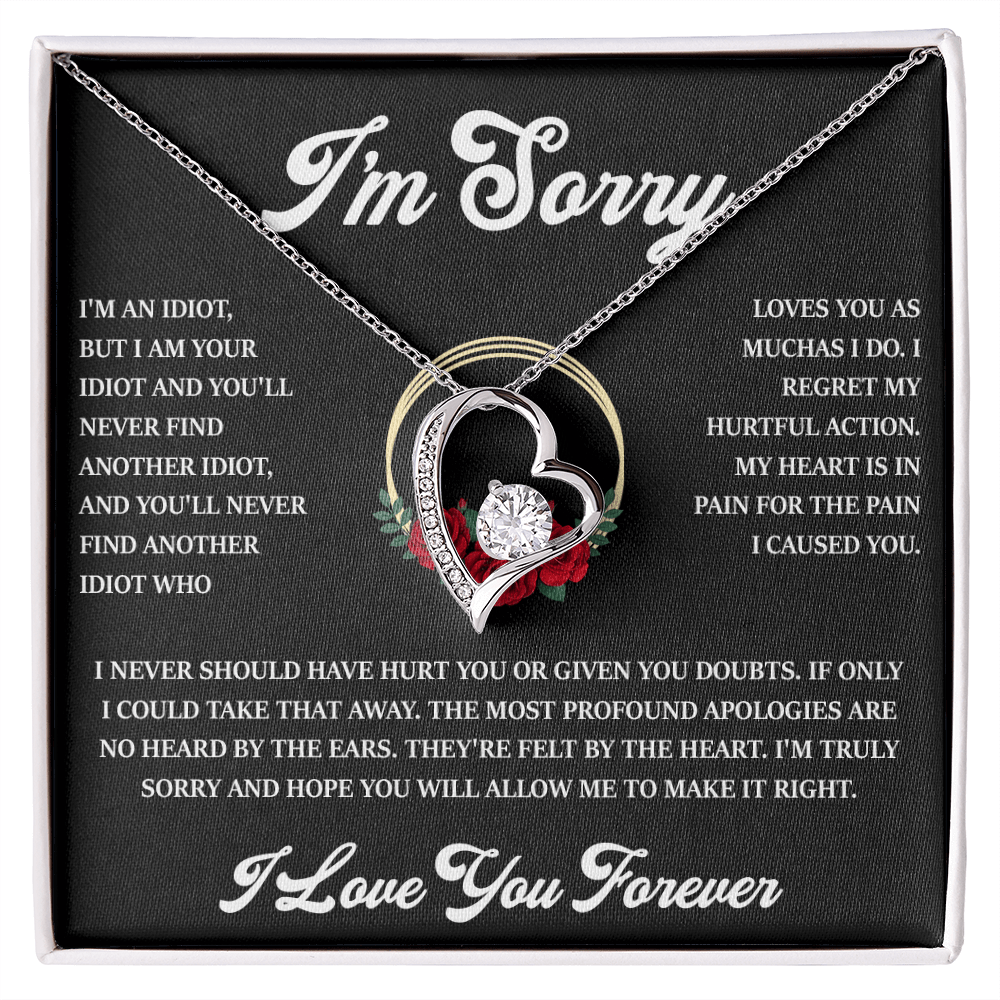 "I'm Sorry" Apology Gift for Her- Forever Love neacklace-"Let Me Make It Right" Gift