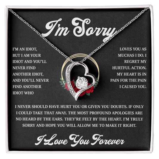 "I'm Sorry" Apology Gift for Her- Forever Love neacklace-"Let Me Make It Right" Gift