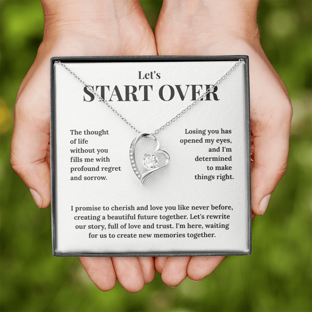 "Let's Start Over" Forever Love Necklace - The Ultimate Apology & Reconciliation Gift for Her