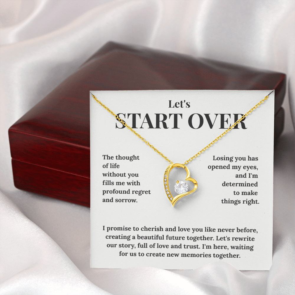 "Let's Start Over" Forever Love Necklace - The Ultimate Apology & Reconciliation Gift for Her