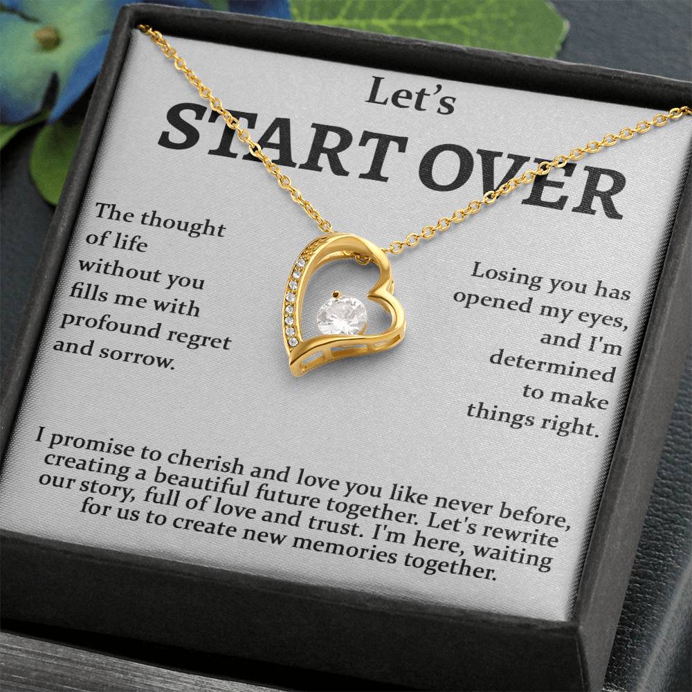 Meaningful Apology Gift for Wife or Girlfriend-Heart neacklace-Gift to Win Her Back