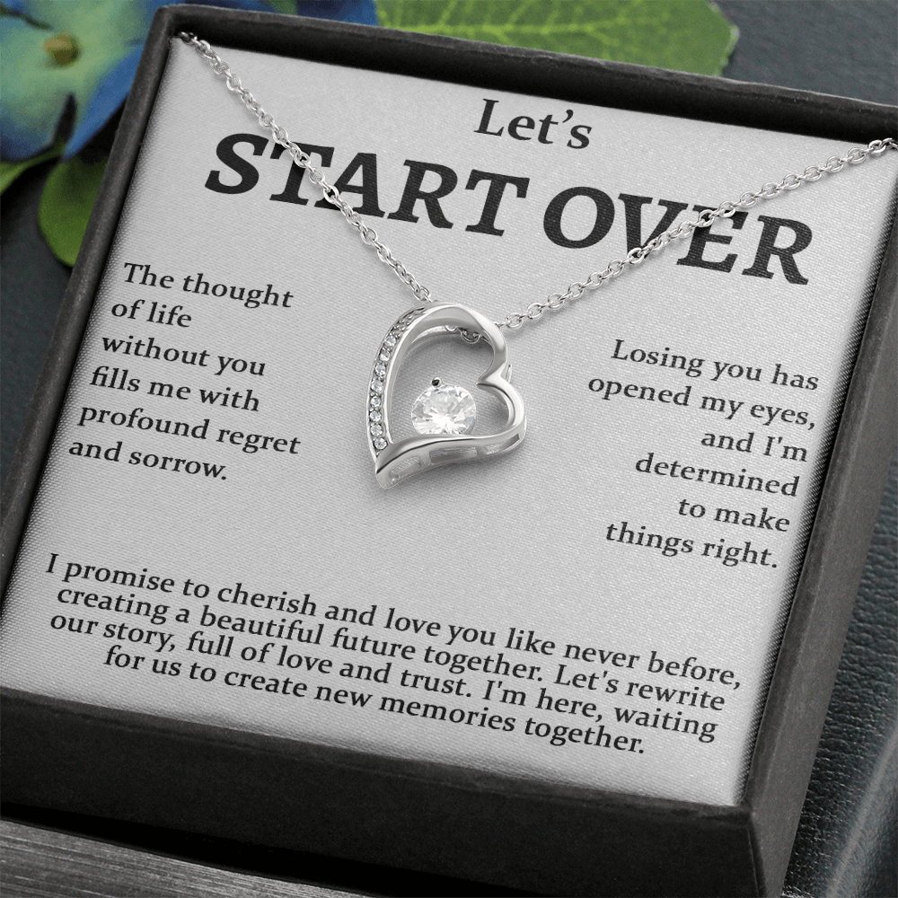 Meaningful Apology Gift for Wife or Girlfriend-Heart neacklace-Gift to Win Her Back